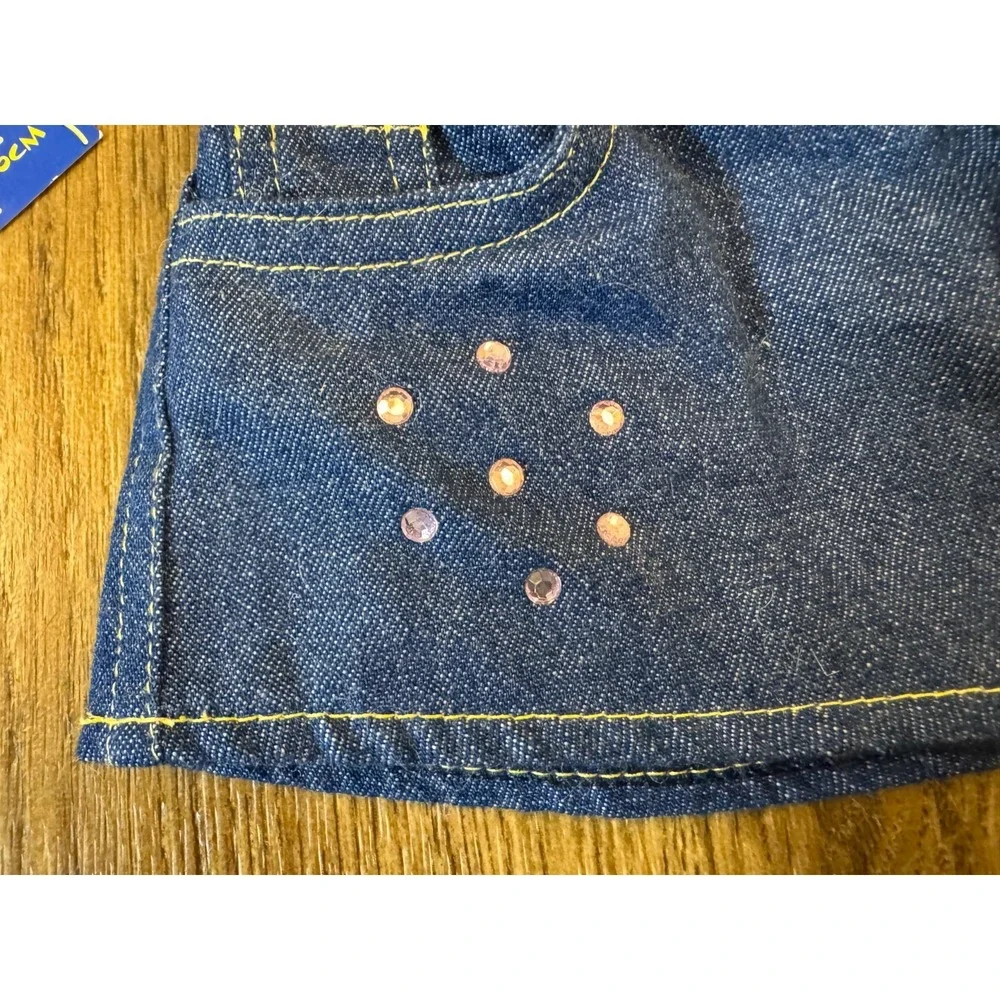 Build A Bear BABW Outfit Clothes London Shirt Denim Skirt Jewels Pink‎ Lot Plush